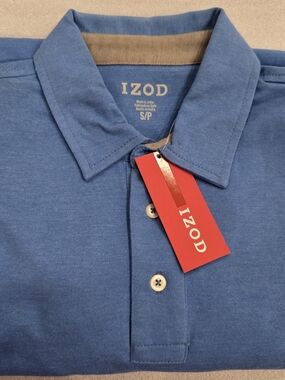 Izod Men’s S/P Heathered Short-sleeved Polo In Blue